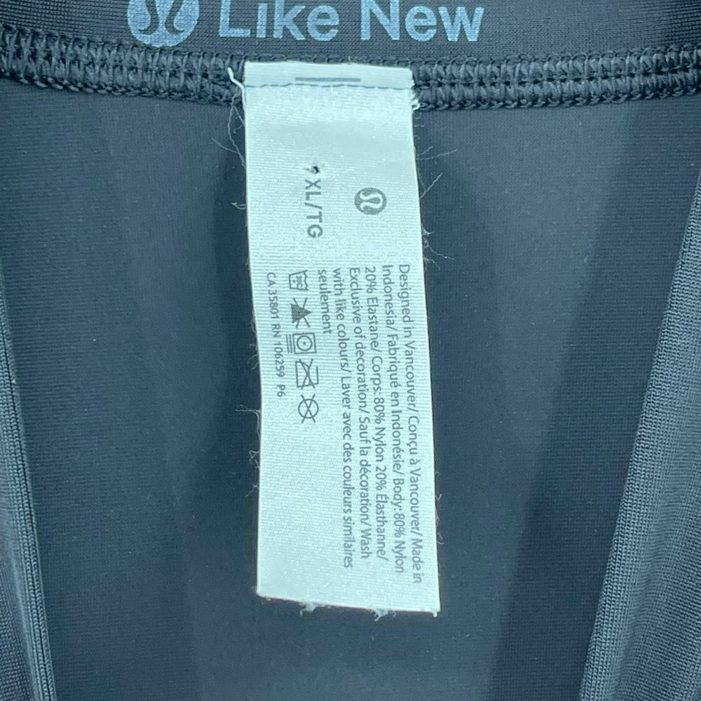 Lululemon Waterside UV Protection Short Sleeve Rash Guard Black W2CN9S Women XL - Picture 9 of 10